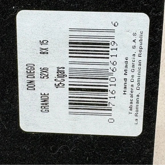 Don Diego Empty Grande Cigar Box with Crest Design White/Teal Dominican Republic - Picture 7 of 10